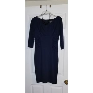 Navy Blue Adrianna Papell Size 4 Dress